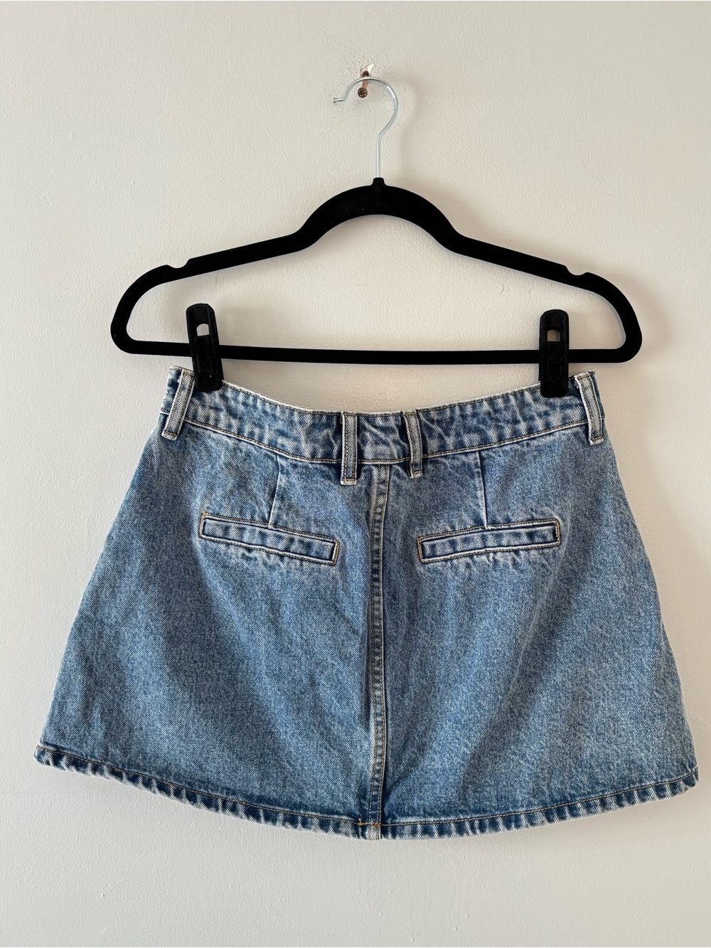 SER.O.YA Kapa A-Line Skirt in Lakeside Denim Mini Jean 100% Cotton Medium Wash - Picture 5 of 6